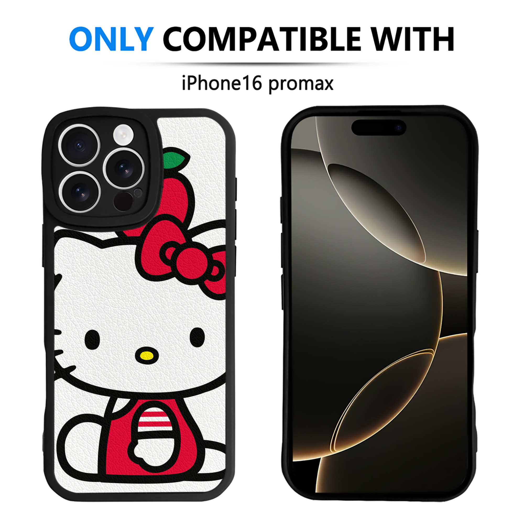 （画像用） Hello Kitty ハローキティ 【iPhone 16シリーズ対応】シリコンスマホケース（レザー調） 材質：シリコン